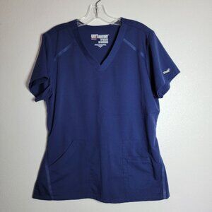 Grey’s Anatomy IMPACT Style 7188 Women L Bue V-Neck 3-Pocket‎ Scrub Top